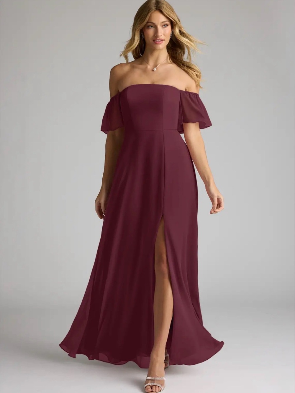 Azazie Sue Gown in Cabernet NWT